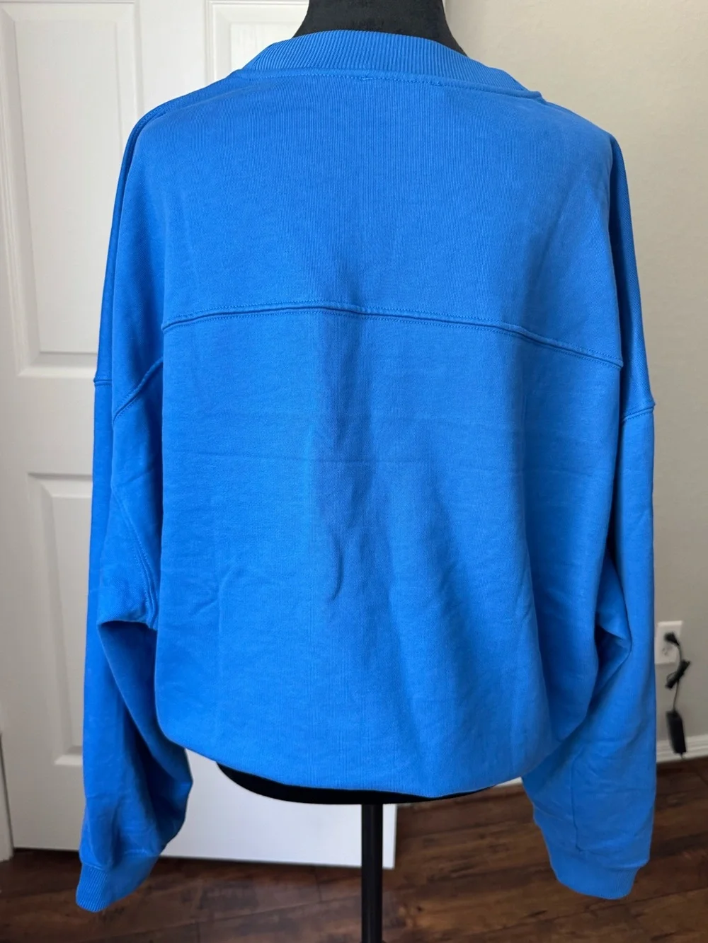 NWOT COS Cobalt Electric Blue Oversized Crewneck Sweatshirt Cotton size  L-XL